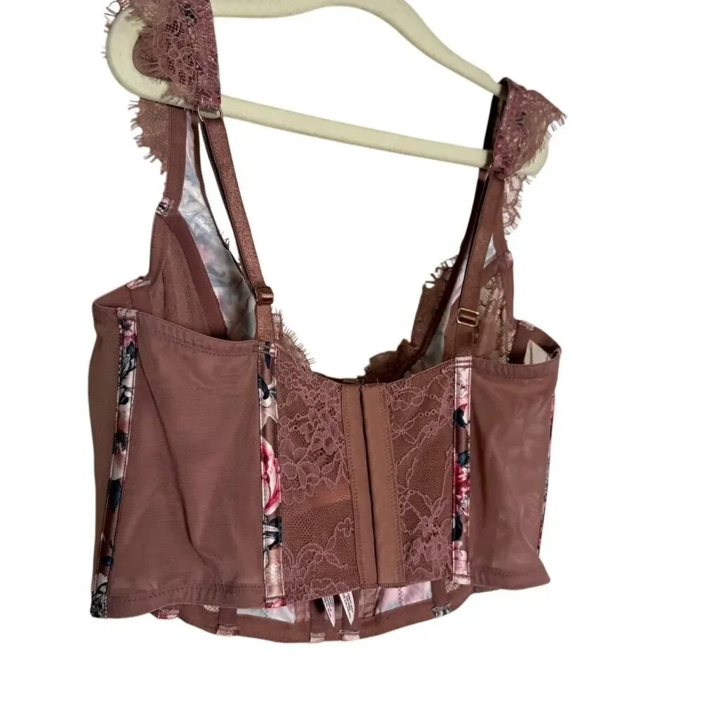Victoria’s Secret Dream Angels Floral Lace Corset Top Women’s Sz. S-DD